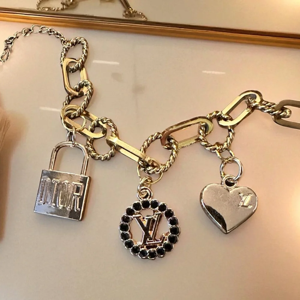 Gold Zipper pull Customizable Bracelet